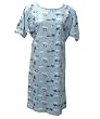 Short Sleeve Monkeys In The Clouds Print Cotton Nightgown Plus Size 8X