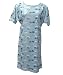Short Sleeve Monkeys In The Clouds Print Cotton Nightgown Plus Size 4X