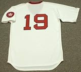 FRED LYNN Boston Red Sox 1975 Majestic Cooperstown Home Throwback Baseball Jersey, MEDIUM