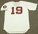 FRED LYNN Boston Red Sox 1975 Majestic Cooperstown Home Throwback Baseball Jersey, MEDIUM