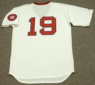 FRED LYNN Boston Red Sox 1975 Majestic Cooperstown Home Throwback Baseball Jersey, MEDIUM