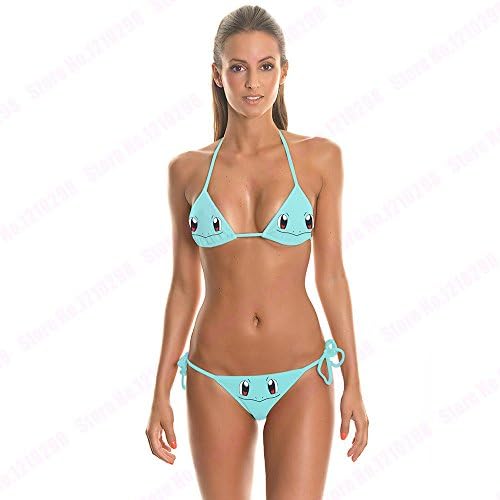 Creative 3D Digital Printing Cartoon Bikini Suit Sexy Cute Beach Swimwear