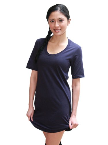 YogaColors Fine Jersey Short Sleeve Crystal Crew Neck T-Shirt Dress RSA2314