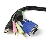 PC Hardware : 4-In-1 USB-VGA Audio and Microphone KVM Switch Cable (10 feet)
