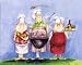 Barbecue Chefs I Decorative Art Poster Print by Tracy Flickinger, 10x8 Image
