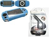 Baby Blue Silicon Skin for Sony PSP + Car Charger Cigarette Lighter Adapter ....