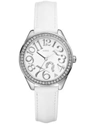 GUESS? Womens 75960L Crystal Accented Leather Watch