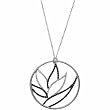 Sterling Silver Black Spinel and Diamond Necklace