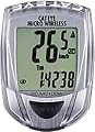 Cateye CC-MC100W Micro Wireless 10-Function Bicycle Computer (Silver)