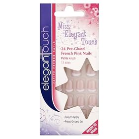 Elegant Touch Miss Elegant Touch Pre-Glued Artificial Nails French Pink Petite