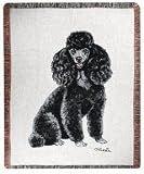 Black Poodle Throw Blanket