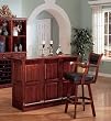 Cherry Finish Swing Folding Bar With A Bar Chair By Coaster Furniture