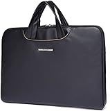 Canvaslife Black Pu Leather Laptop Briefcase 13 Inch for Macbook Air 11 Macbook 12 Retina Macbook Air Pro 13 and 11.6 / 12.5 / 13.3 Inch Dell Hp Lenovo Sony Toshiba Ausa Acer Samsung Laptop Case