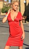 Ujena Red Cocktail Party Dress
