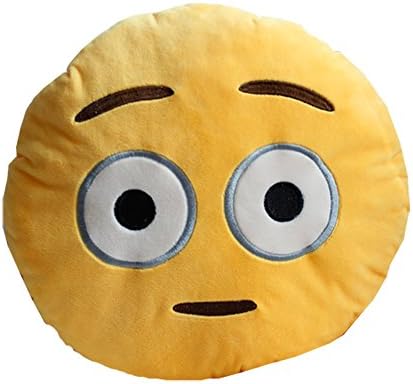 Adole 32 CM Emoji Smiley Emotion Plush Cushion Pillow Round Stuffed Car Seat Baby Toy Doll Yellow