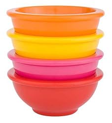 Zak Designs Assorted Red Brights 4-Piece Mini Bowl Set