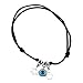 Sterling Silver .925 Hypoallergenic Nickel Free Hamsa Charm Evil Eye Star of David Rope Bracelet