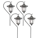 Malibu Outdoor One-Light Solar-Powered Carriage Light, Graphite, 4-Pack #LZ4HWGR