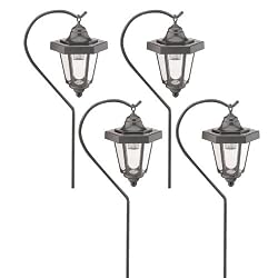 Malibu Outdoor One-Light Solar-Powered Carriage Light, Graphite, 4 Pack #LZ4HWGR