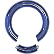 8 Gauge Blue Anodized Titanium Segment Ring Circular Barbell