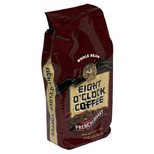 Eight O'Clock Whole Coffee, French Roast, 12-Ounce Bag (Pack of 4)