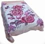 Queen Size Opium Flower Korean Mink Blanket - Beiege