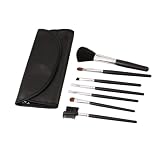 Black 7 PCS Makeup Cosmetic Brush Set with Case