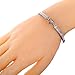 YAZILIND Jewelry Cute Silver Plated Key Heart Carve Full Crystal Charming Bangle Bracelet Women 2.2