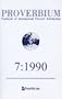 Proverbium: Yearbook of International Proverb Scholarship (No. 7, 1990)
