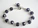 Dark Purple Egg Plant Color Immitation Crystals Good Quality Beads Bracelet w/ Bali Silver (BRAND NEW)