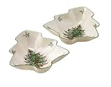 Spode Christmas Tree Shaped Bowls, Set of 2