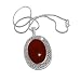 Handcrafted Pendants Sterling Silver with Chain Carnelian Gem Jewelry 2.5 inches