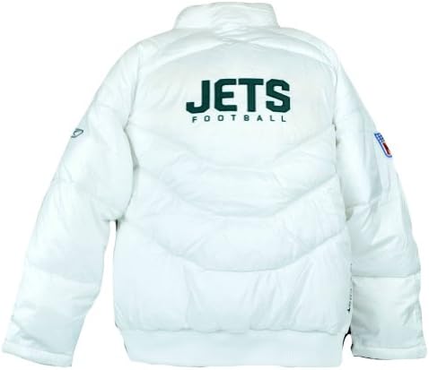 NFL Reebok Licensed New York Jets Heavy Bubble Winter Zipper Jacket Sweater 2XL