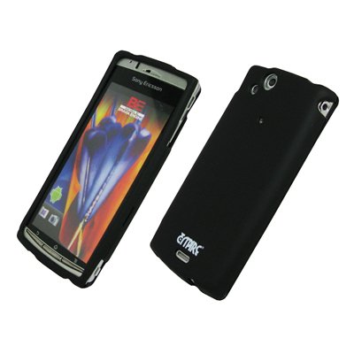 EMPIRE Black Rubberized Hard Case Cover for Sony Ericsson Xperia ARC X12