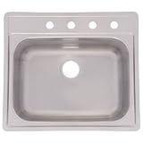 Buy FrankeUSA SSK104NB Single Bowl Stainless Steel 21.5x22in. Topmount Sink by Franke