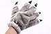 Hongyu Fashion Warm Adorable Unisex Plush Fancy Party Kigurumi Pet Panda Bear Cat Cartoon Animal Paw Claw Hand Gloves Women Men Gray