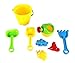 Summer Fun 8 Piece Children's Kid's Toy Beach/Sandbox Tool Playset, Comes with Bucket, Hand Tools, Sand Molds (Colors May Vary)
