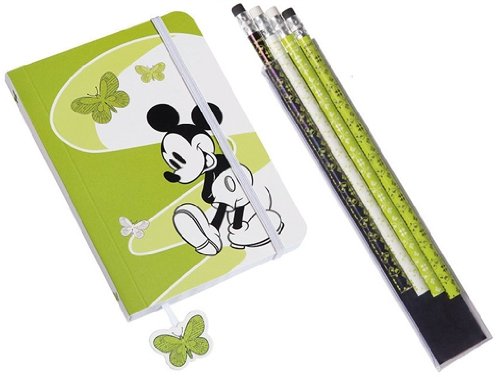 Heunec 015876 - Crazy Disney - Notebook A6 und Bleistift Set chartreuse Preisvergleich