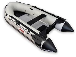 OCEAN320 GRAY 10.5 FT INFLATABLE BOAT ALUMINUM FLOOR 15HP
