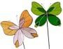 Astonica 50301408 Stained Glass Butterflies with Copper Framing, Set of 2