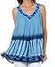 Sakkas Ombre Tie Dye Gauzy Crepe Sleeveless Relaxed Fit Top/Blouse
