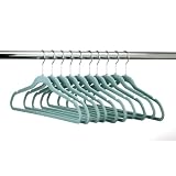 ULTRA-SLIM VELVET SUIT HANGERS - SET OF 10- Teal