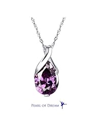 Eternal Love Angels Teardrop White Gold Plated 925 Sterling Silver Pendant Necklace