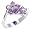 Sterling Silver Pink Cz Daisy Cluster Right Hand Ring
