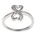 Sterling Silver 1/10ct TDW Diamond Heart Ring (G-H, I1-I2)