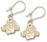 East Carolina Pirates 7/16 Pirate Head Dangle Earrings - Sterling Silver Jewelry