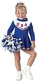 Child's Toddler Blue Cheerleader Costume (2-4T)