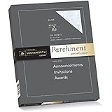 Southworth Colors + Textures Fine Parchment Paper, 24#, 8.5 x 11Inches, Blue, 100 per Pack (P964CK)
