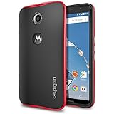 Nexus 6 Case, Spigen&reg; [Neo Hybrid Series] METALLIZED BUTTONS [Dante Red] Bumper Style Premium Case Slim Fit Dual layer Protective Cover for Google Nexus 6 (2014) - Dante Red (SGP11240)