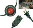 9 Foot Westinghouse 3-Outlet Green Foot Tapper Extension Cord with Safety Covers